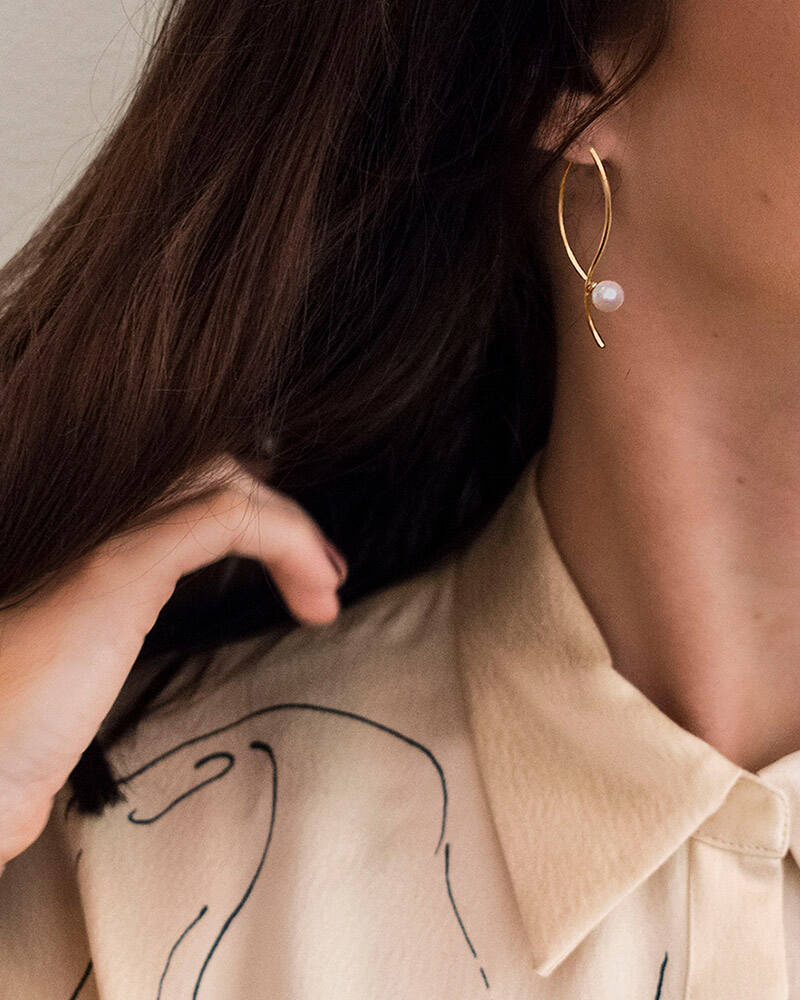 Le pearl Earring Gold