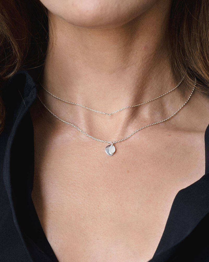 Lakeside drop Necklaces silver