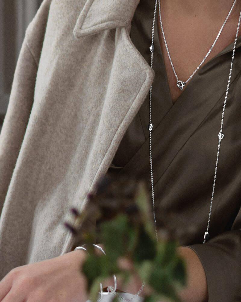 Morning Dew long Necklaces silver