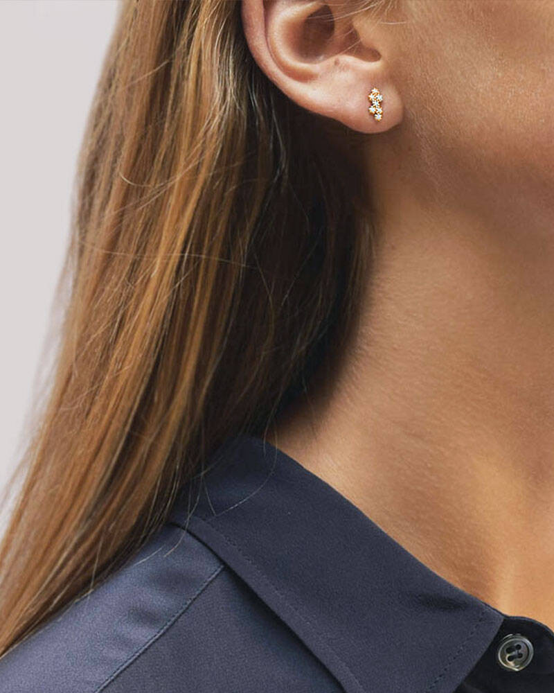 Milky Way drop Earring Gold