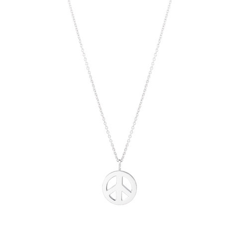 Peace Large Necklaces (silver) 42 cm