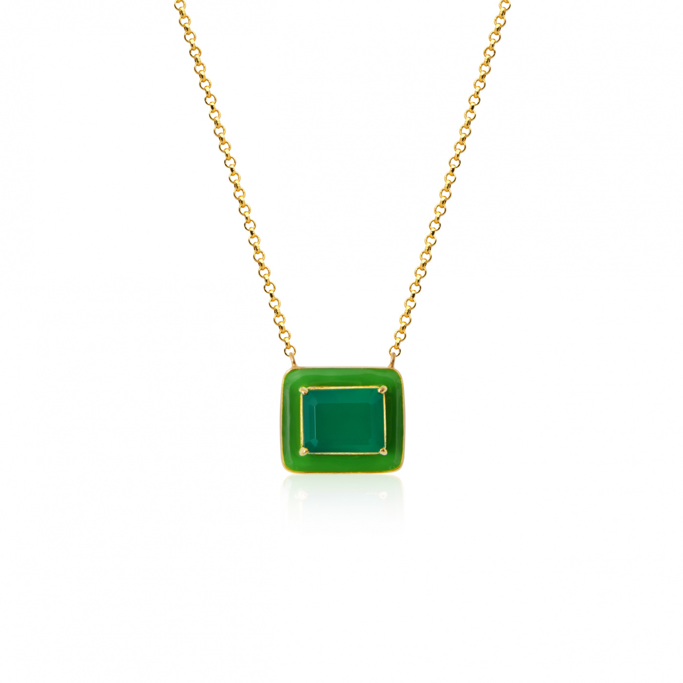 Iris Necklaces  green onyx