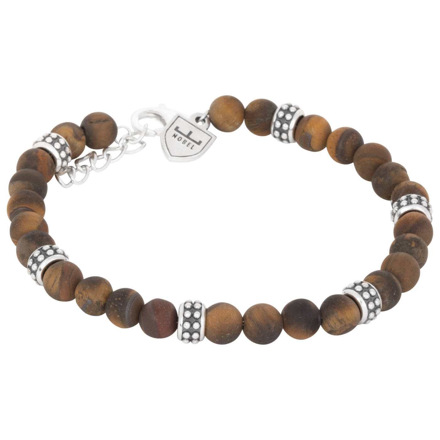 Silver/beadsBracelets Tigeröga. 19,5+3cm