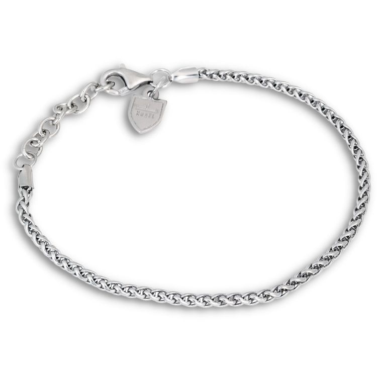 SilverBracelet Flätat 19,5+3cm