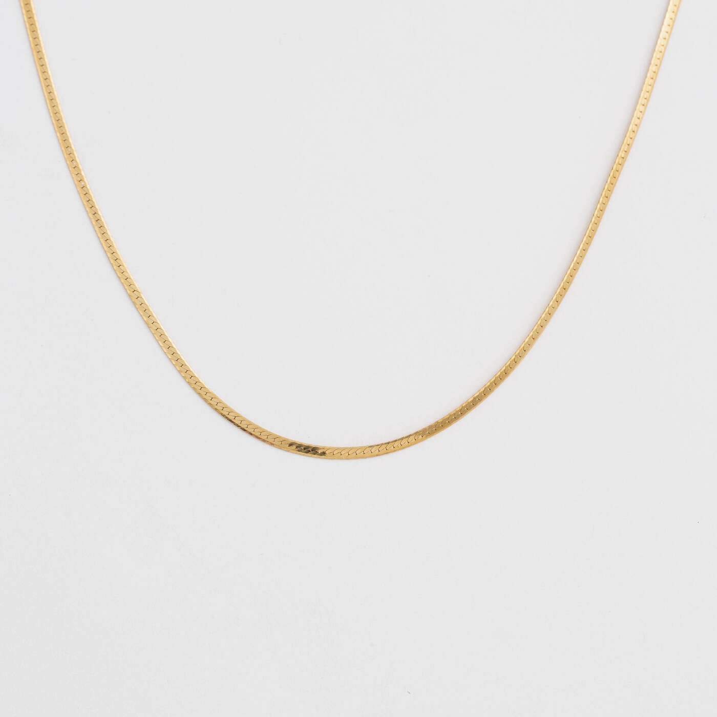 Herringbone Choker Necklaces Gold