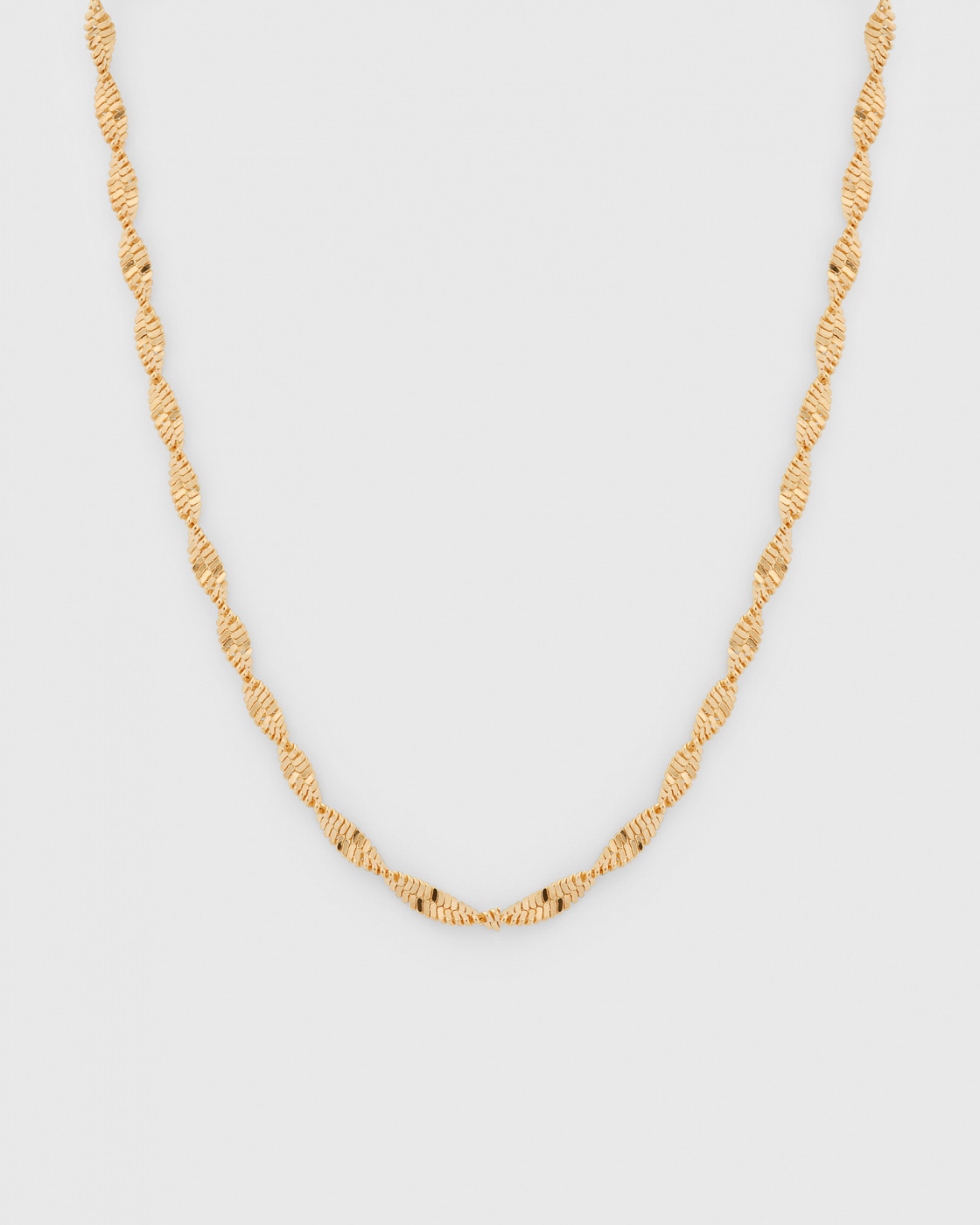 Herringbone Twisted Necklaces Gold