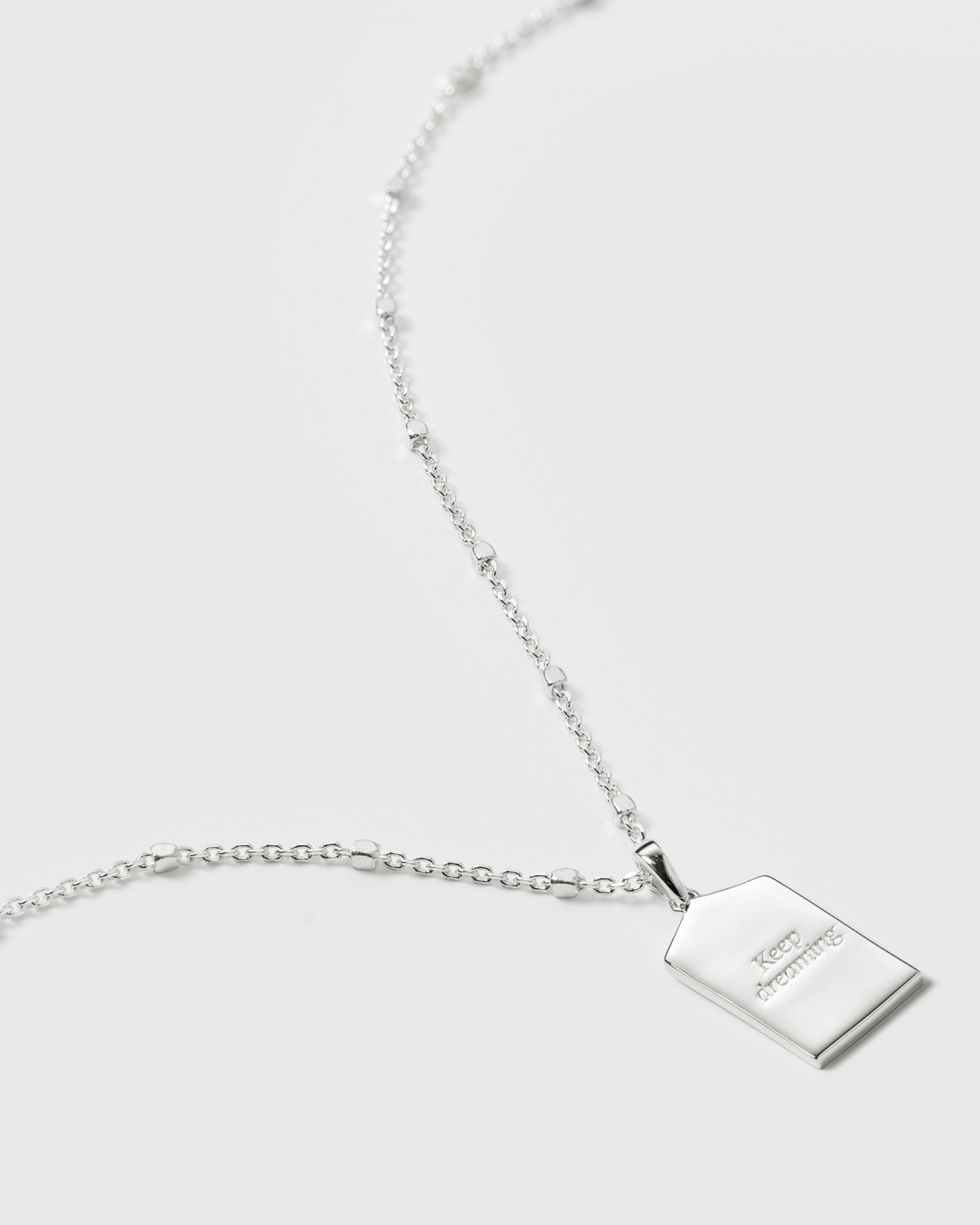 Lucky Coin Keep Dreaming Necklace Silver