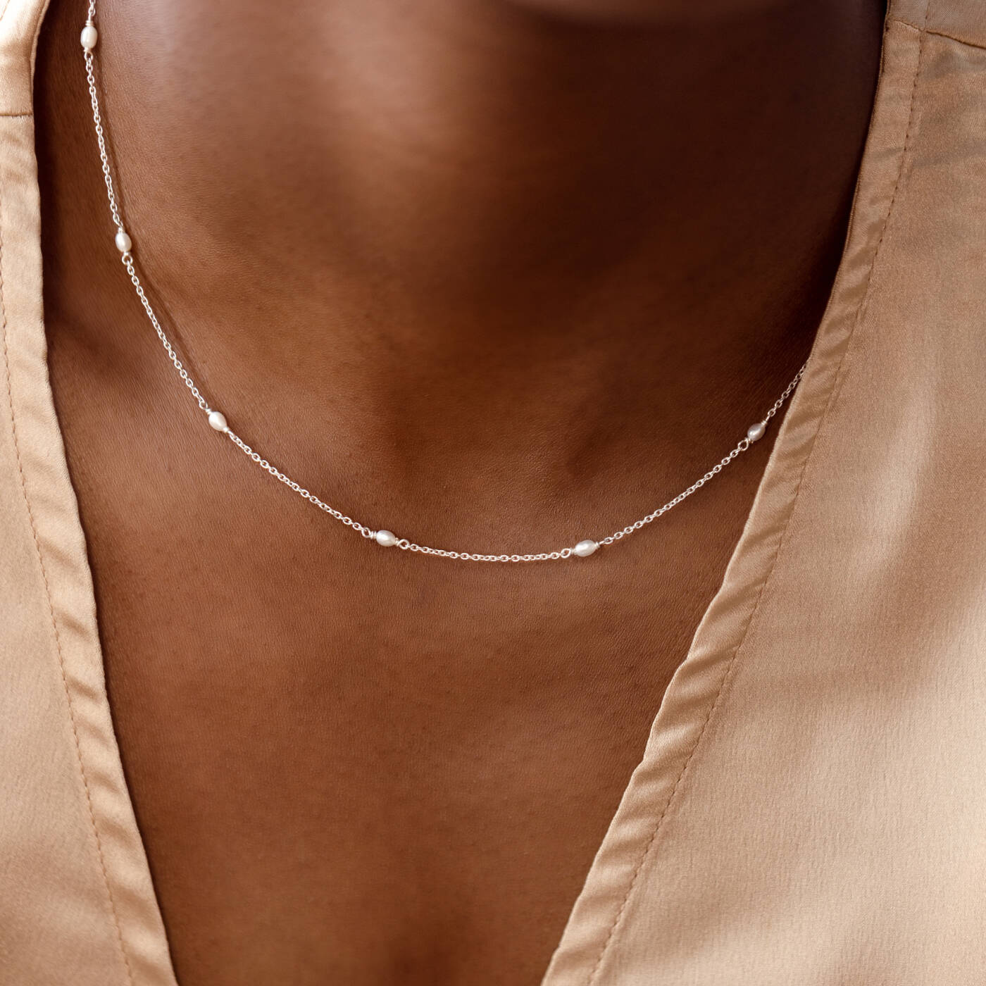 Treasure Multi Pearl Necklaces Silver