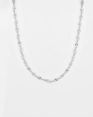 Herringbone Twisted Necklaces Silver