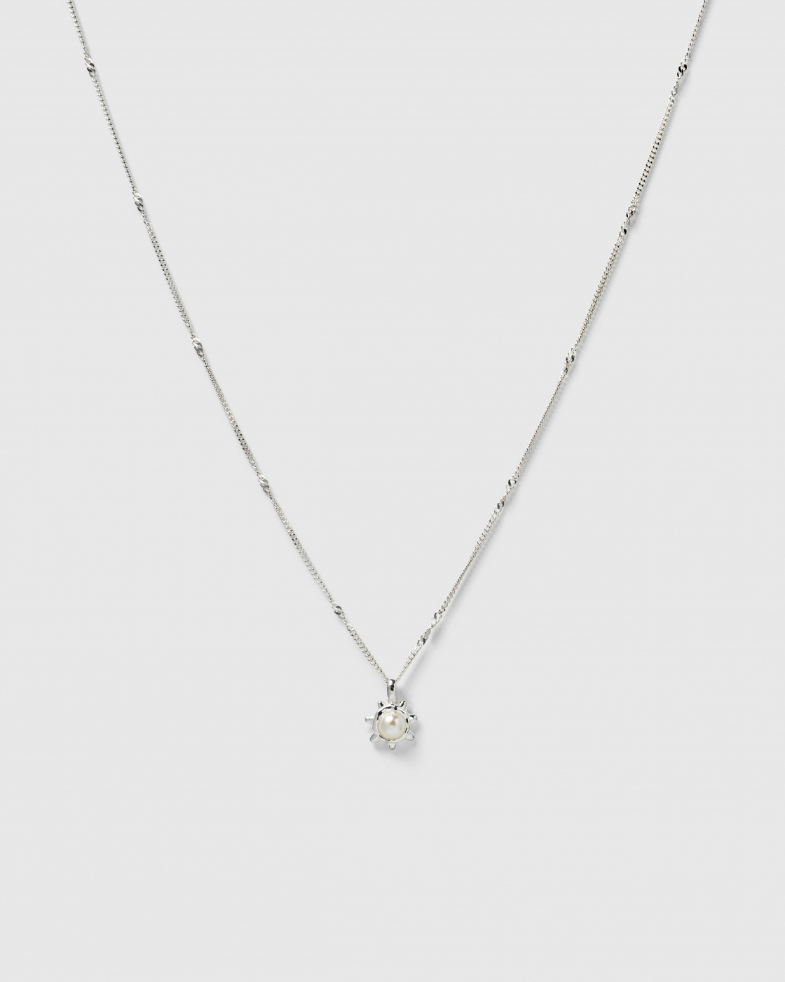 Florentina Pearl Necklace Silver