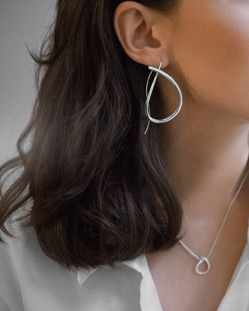 Ocean big Earring Silver