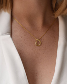 Ocean small single Necklaces Gold