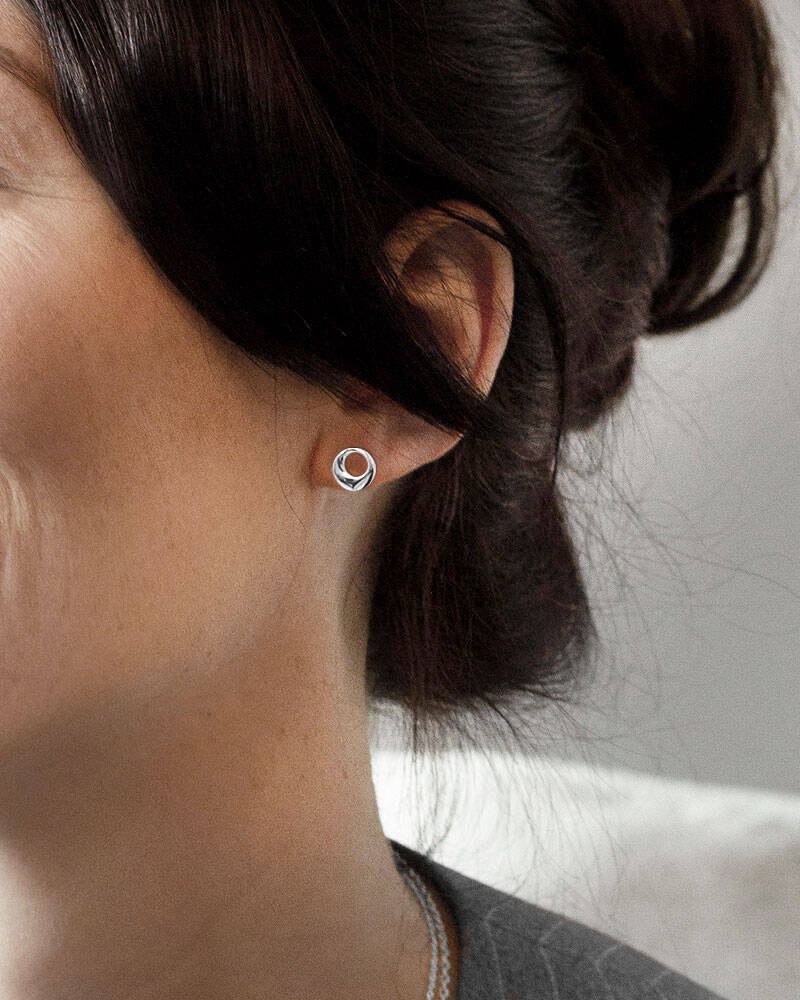 Orbit drop Earring silver