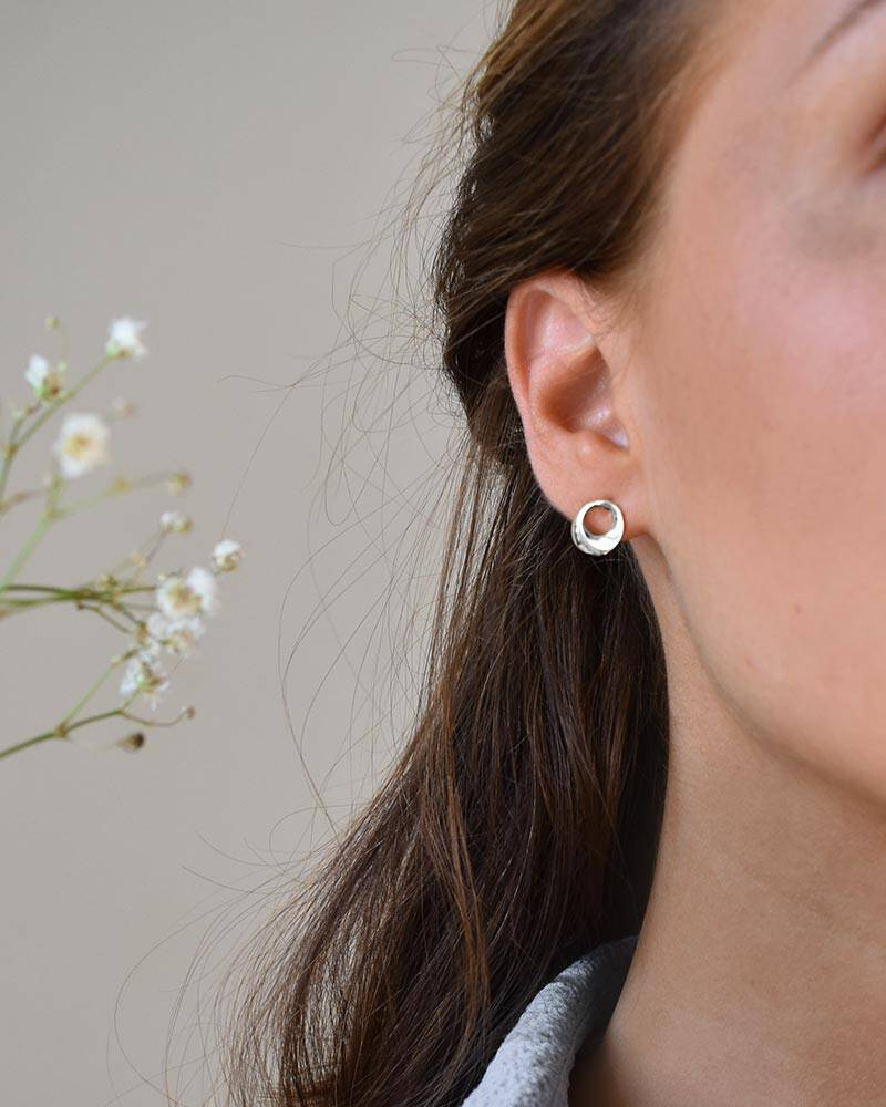 Orbit drop Earring silver