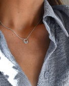 Orbit drop Necklaces silver