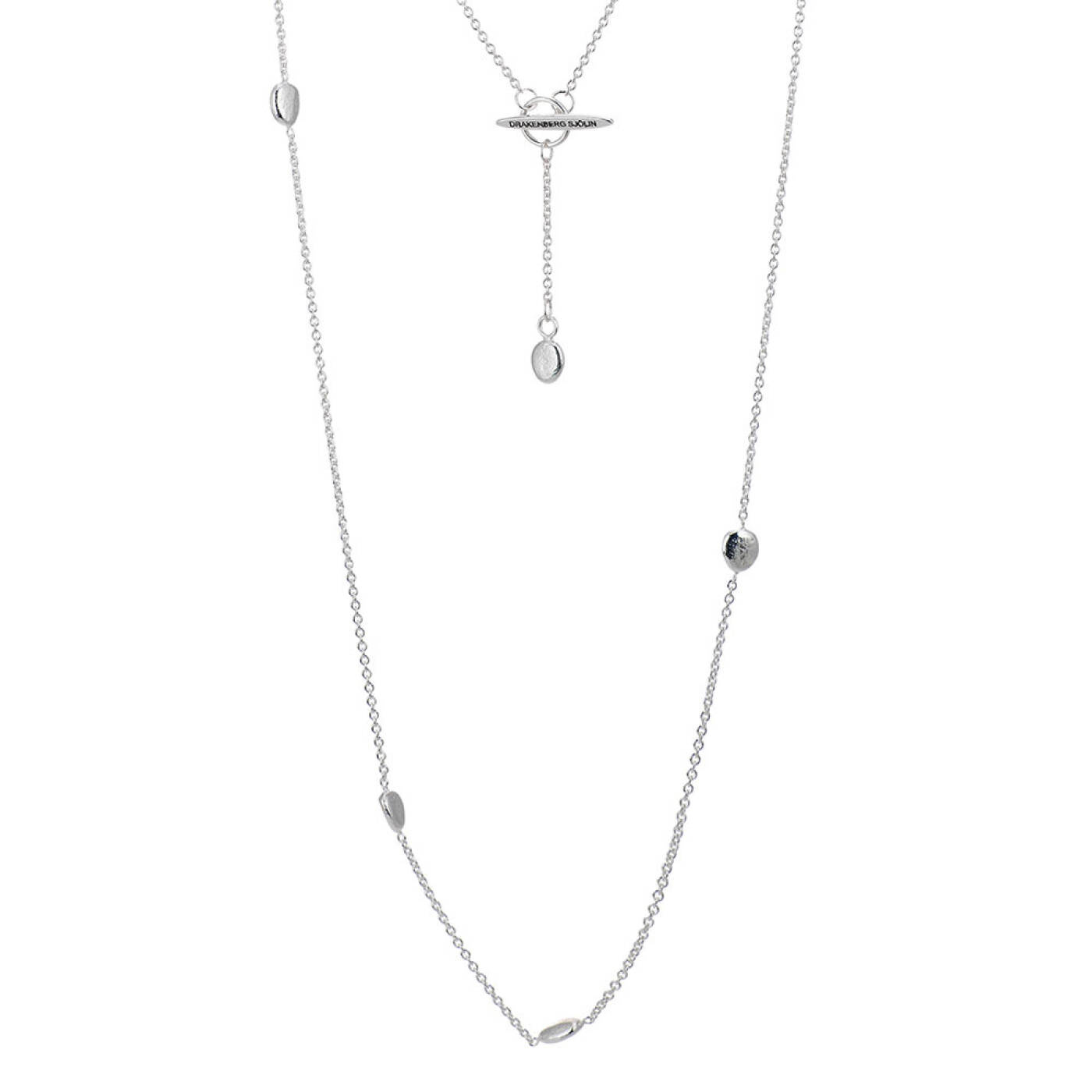 Pebbles long Necklaces silver