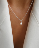 Petite Pearl single necklace silver Petite Pearl single necklace silver