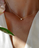 Petite Pearl Necklaces Gold