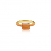 Iris enamel ring orange (gold)