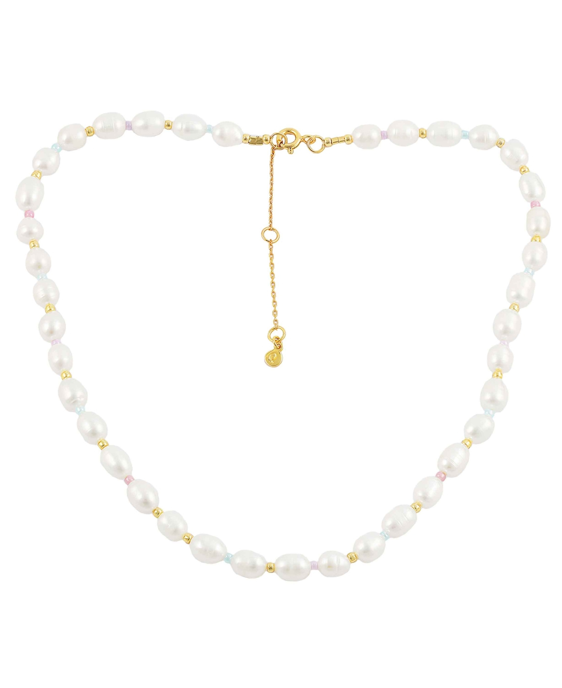 Pastel Pearl Necklace Gold