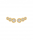 Lucian White Earrings Gold