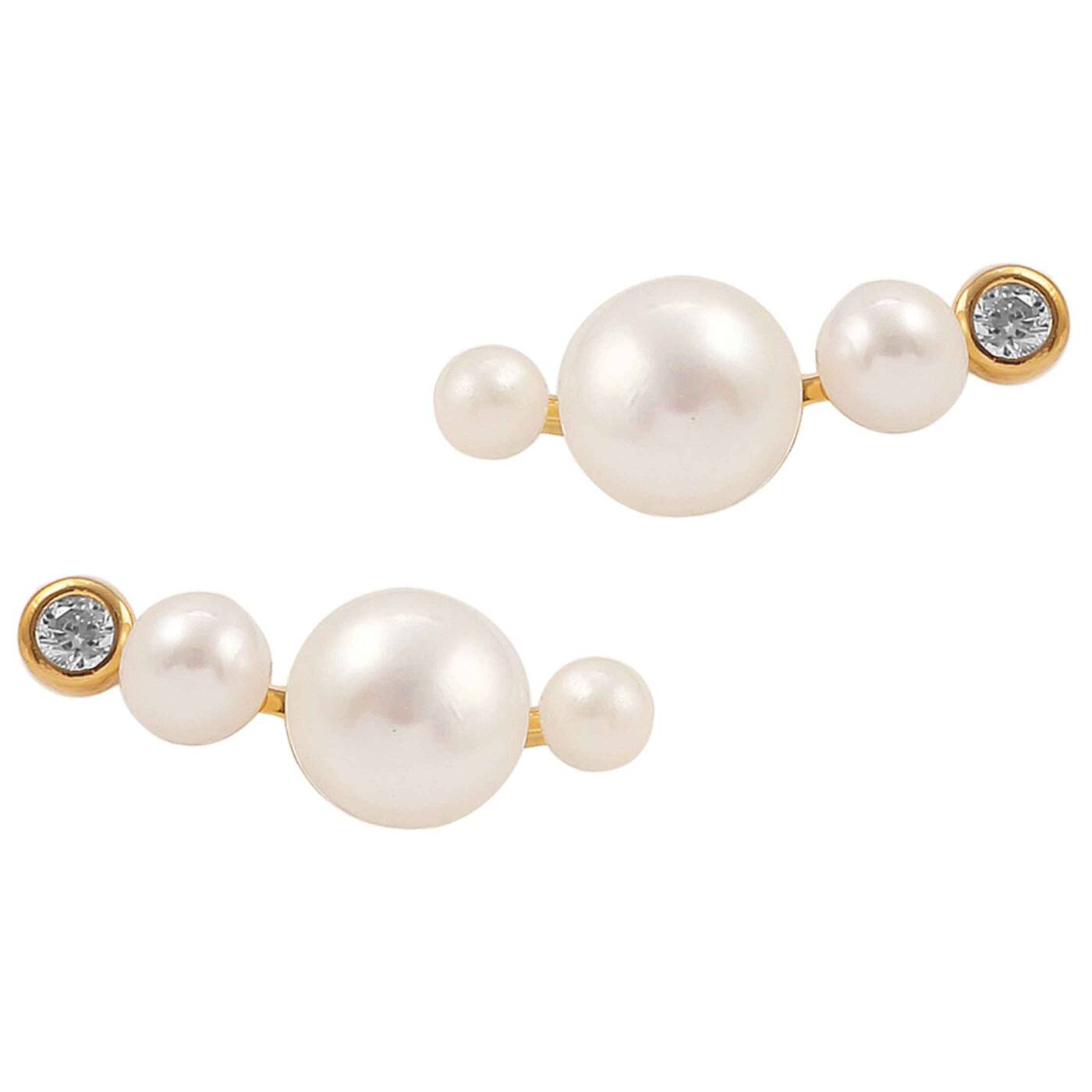 Agnes croissant Earrings Gold