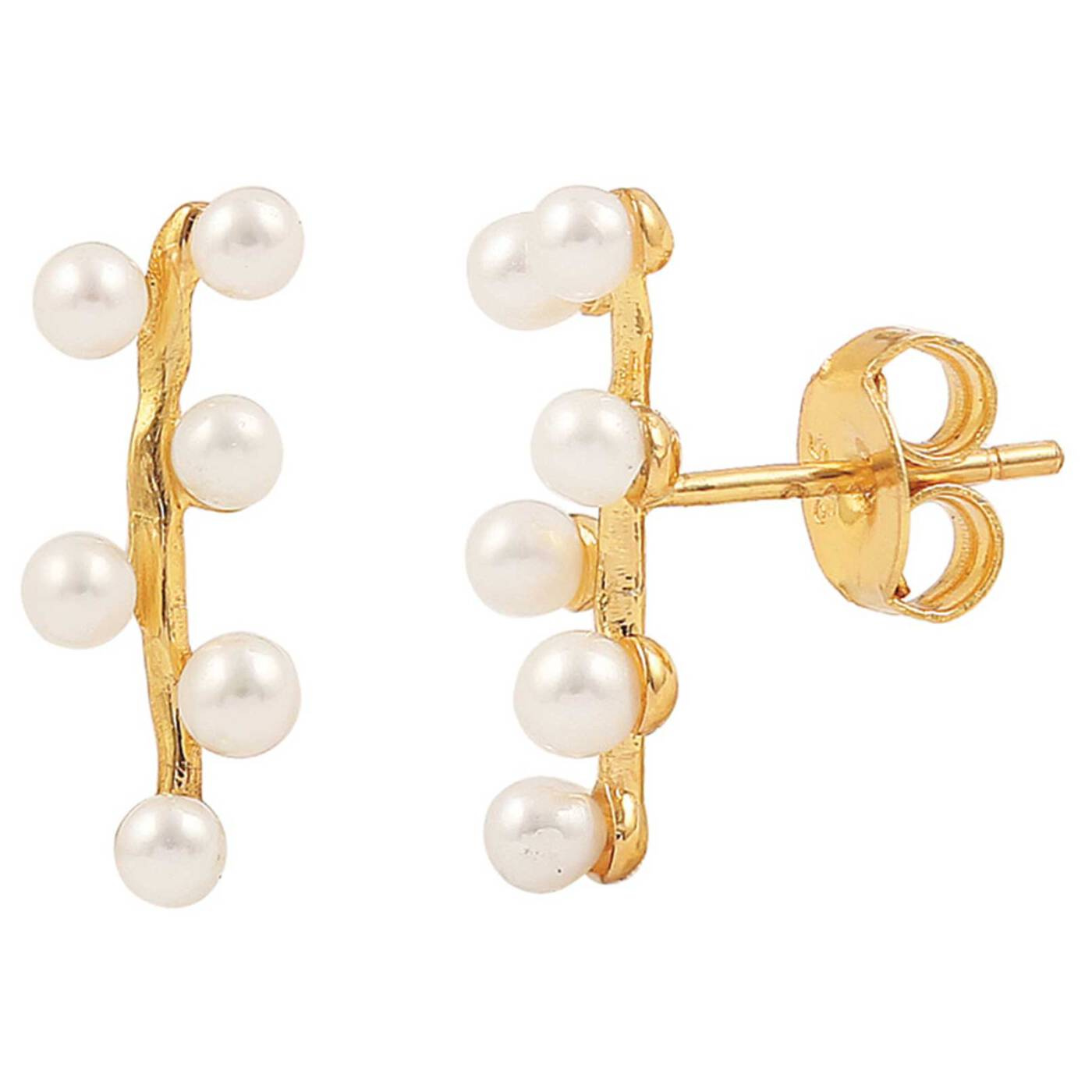 Alva croissant Earrings Gold