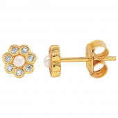 Aya flower sticker Earrings Gold