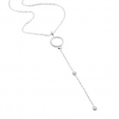 Circle Dot Necklaces silver 45-50 cm