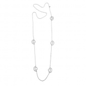 Arc Long Necklaces silver 80 cm