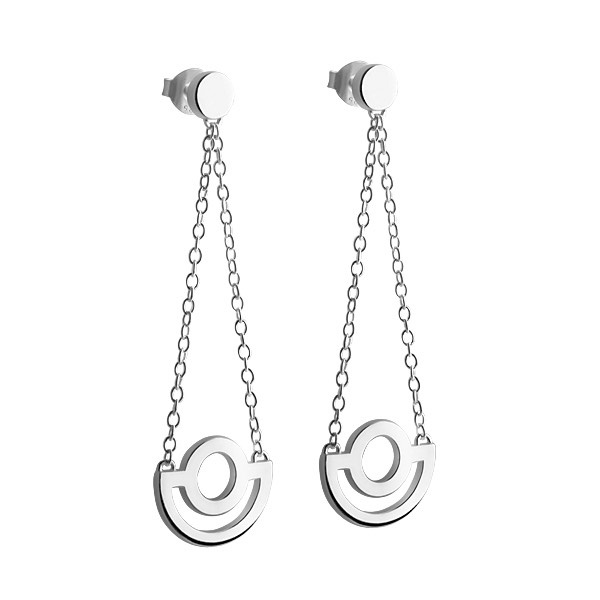 Arc Long Earring silver