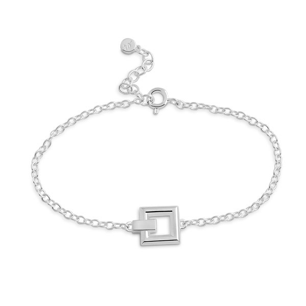 Detail Square Bracelets silver