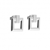 Detail Square Earring silver