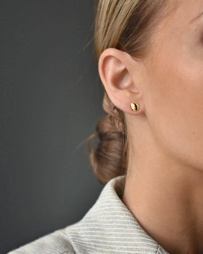 Stardust drop Earring polished Gold