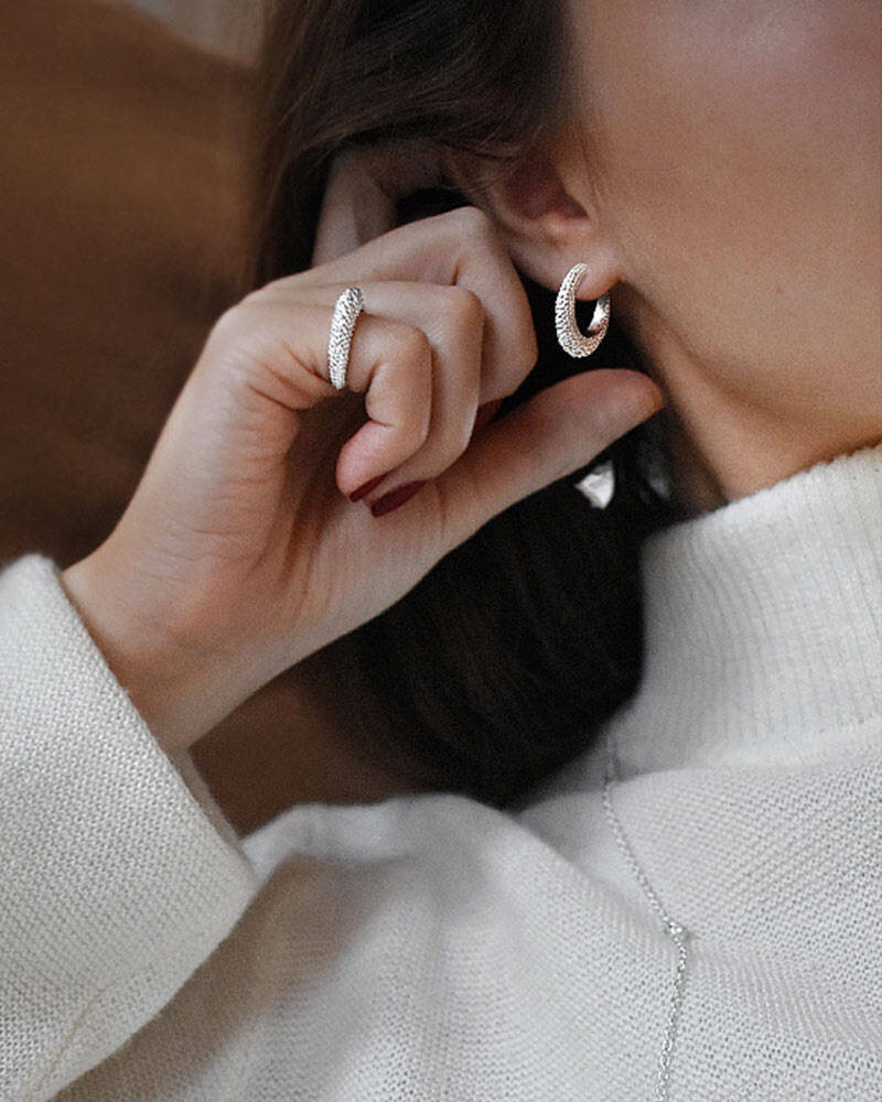 Stardust hoops silver