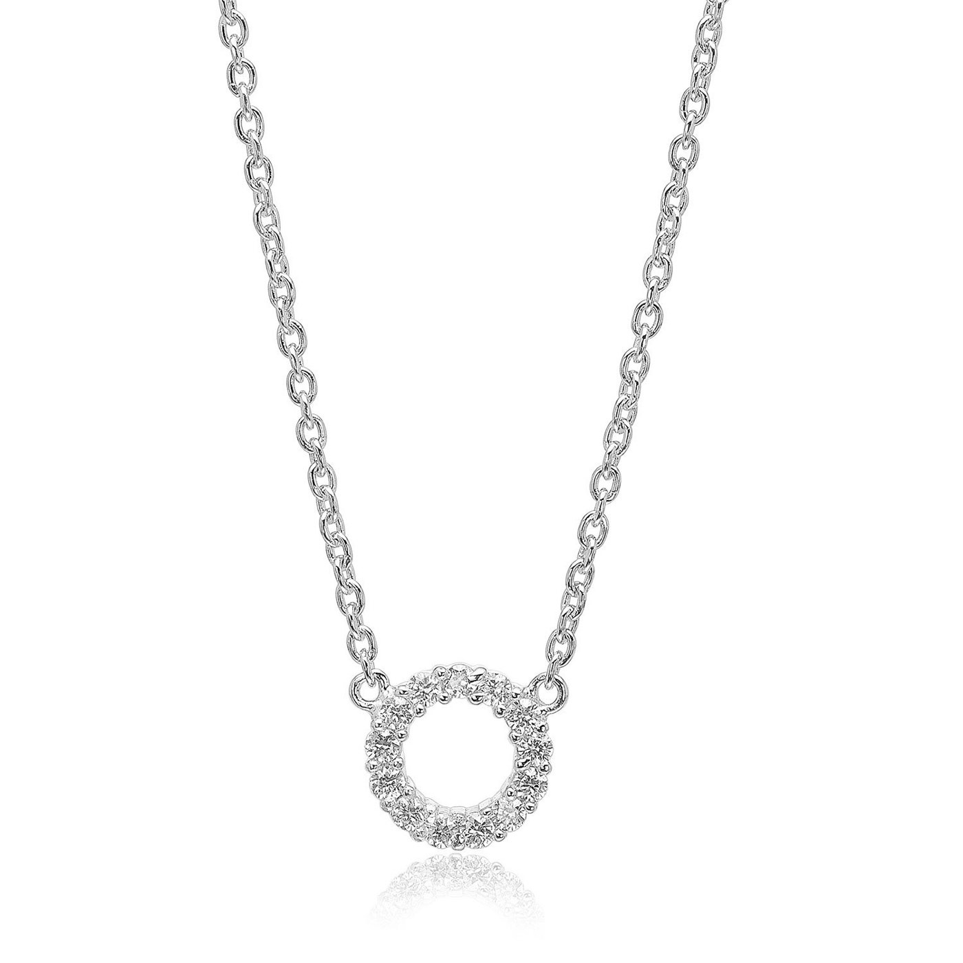 BIELLA PICCOLO Necklaces White Zirkoner (silver) 45 cm