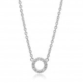 BIELLA PICCOLO Necklaces White Zirkoner (silver) 45 cm