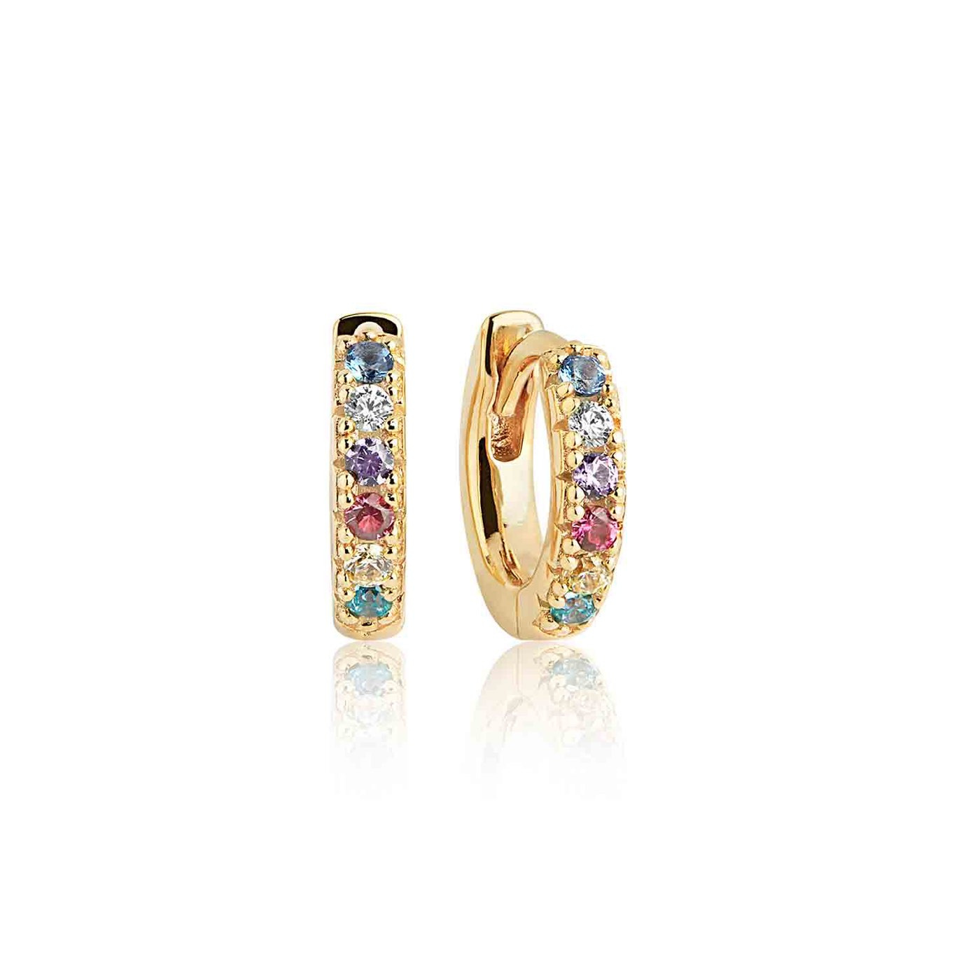 ELLERA PICCOLO Earring Multi-coloured Zircons (Gold)