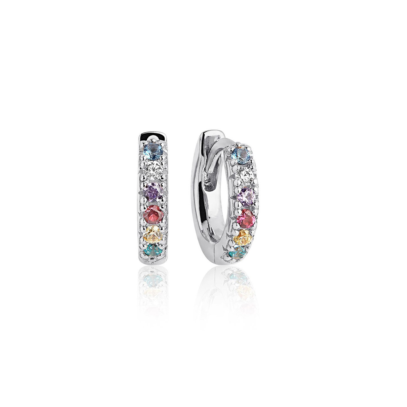 ELLERA PICCOLO Earring Multi-coloured Zircons (silver)