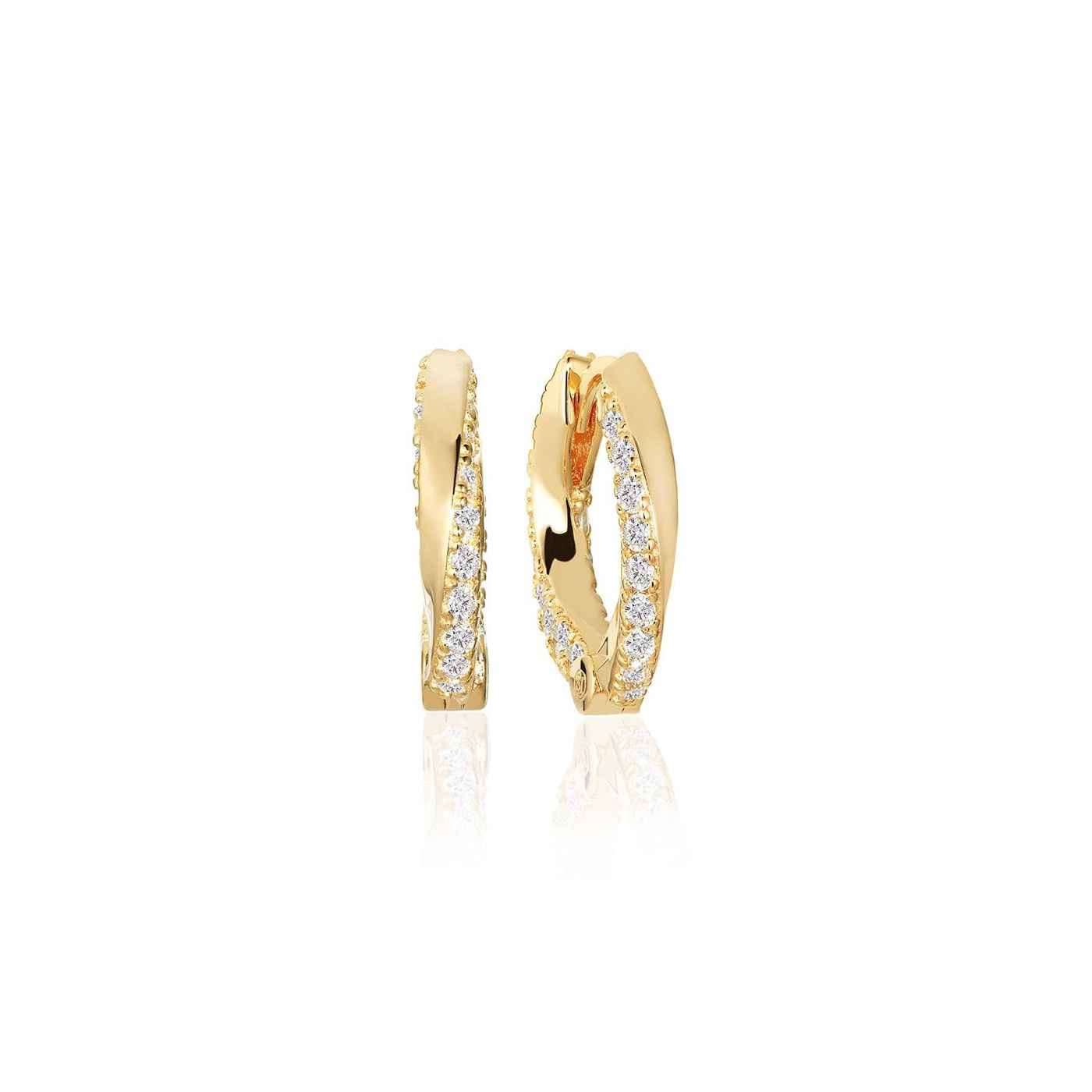 FERRARA MEDIO Earring White Zirkoner (Gold)