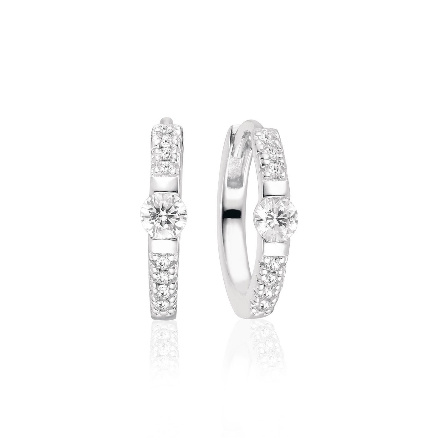 ELLERA UNO MEDIO EARring White Zirkoner (silver)