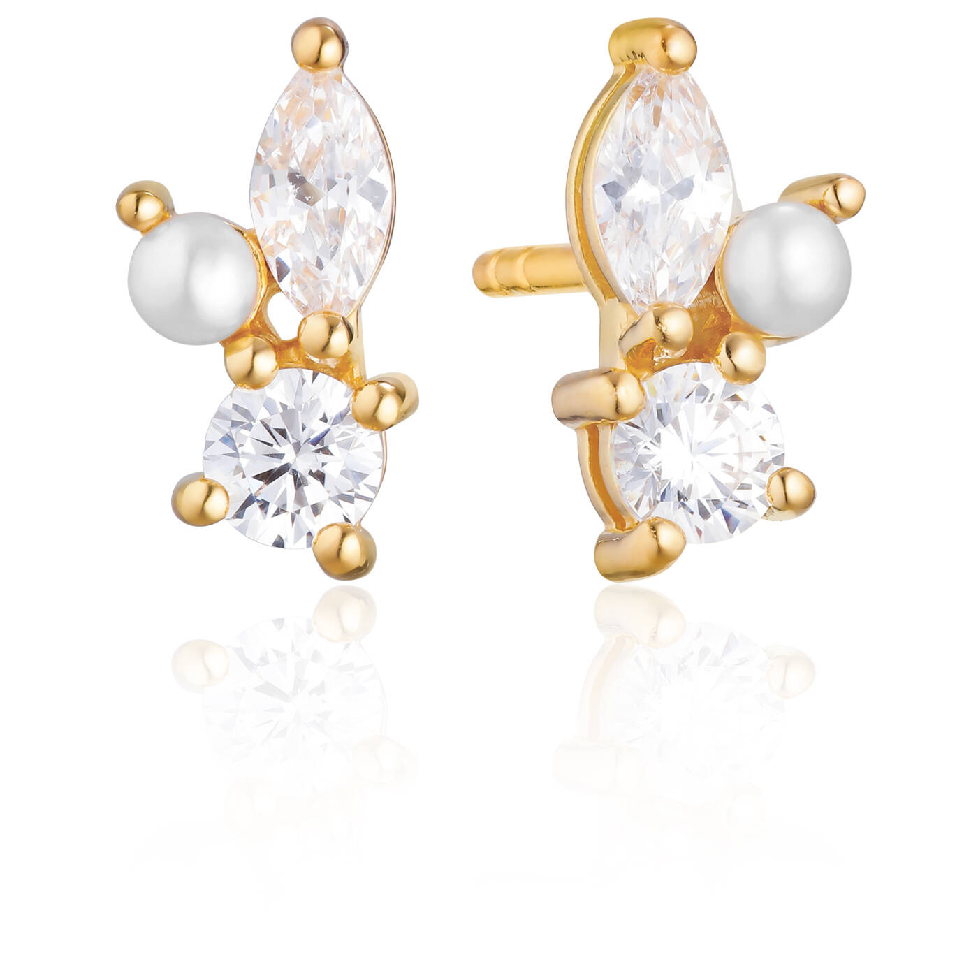 ADRIA TRE PICCOLO EARRINGS Gold