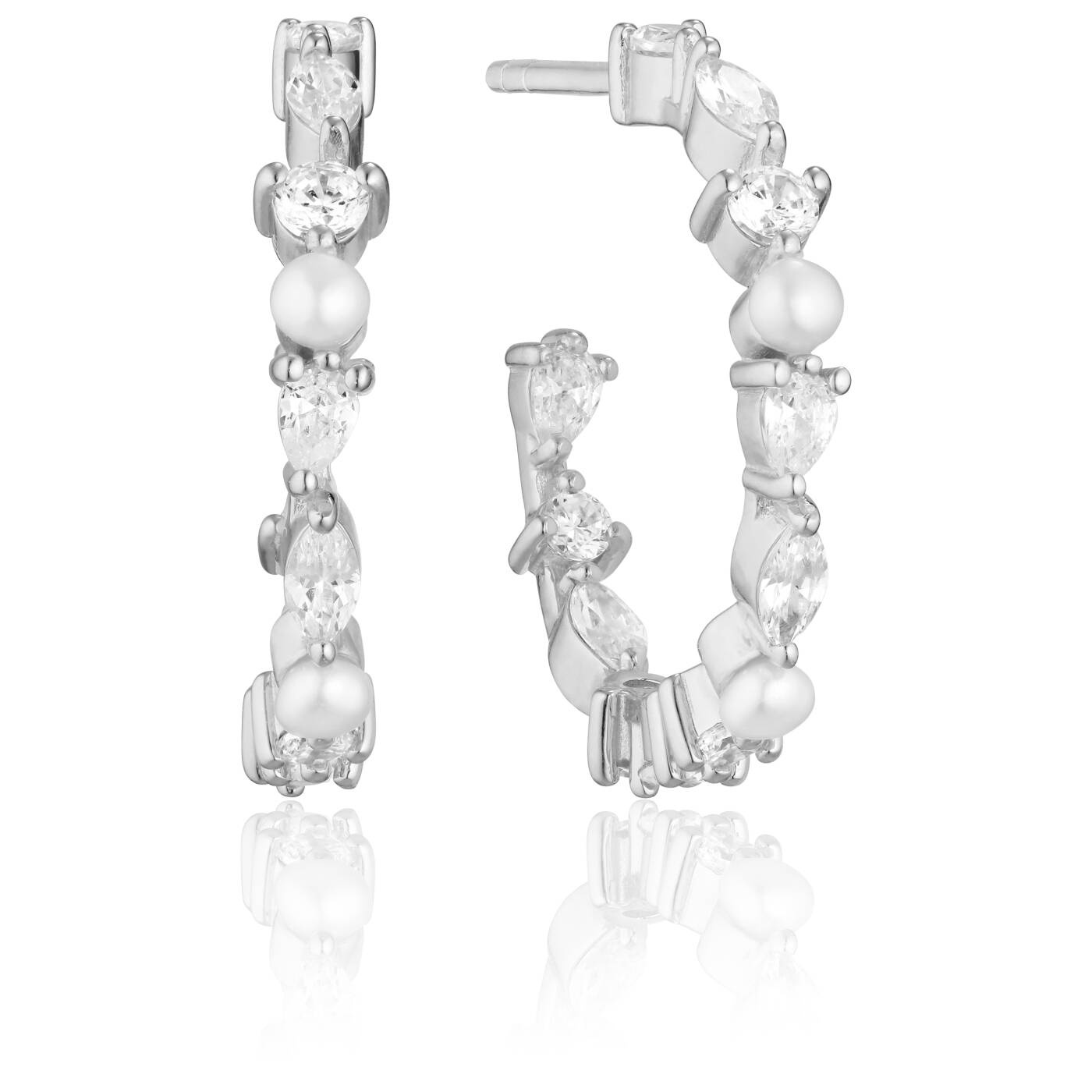 ADRIA CREOLO MEDIO EARRINGS Silver