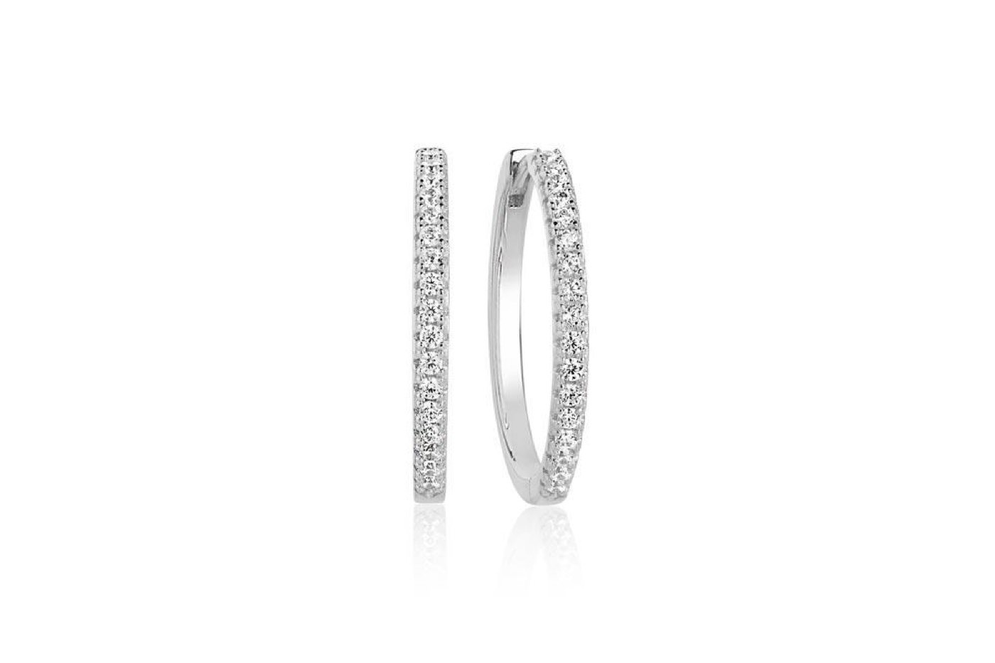 ELLERA X-GRANDE Earring White Zirkoner (silver)