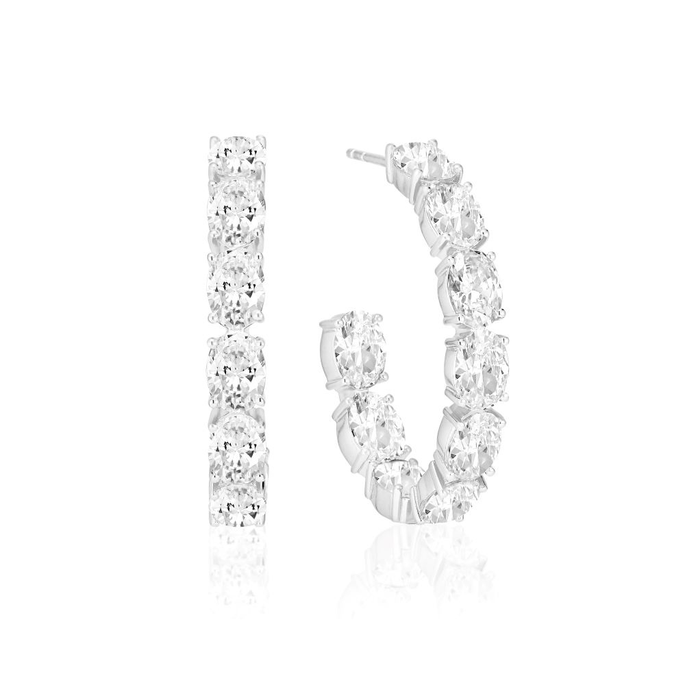 Ellisse - med vita zirkoner Earring