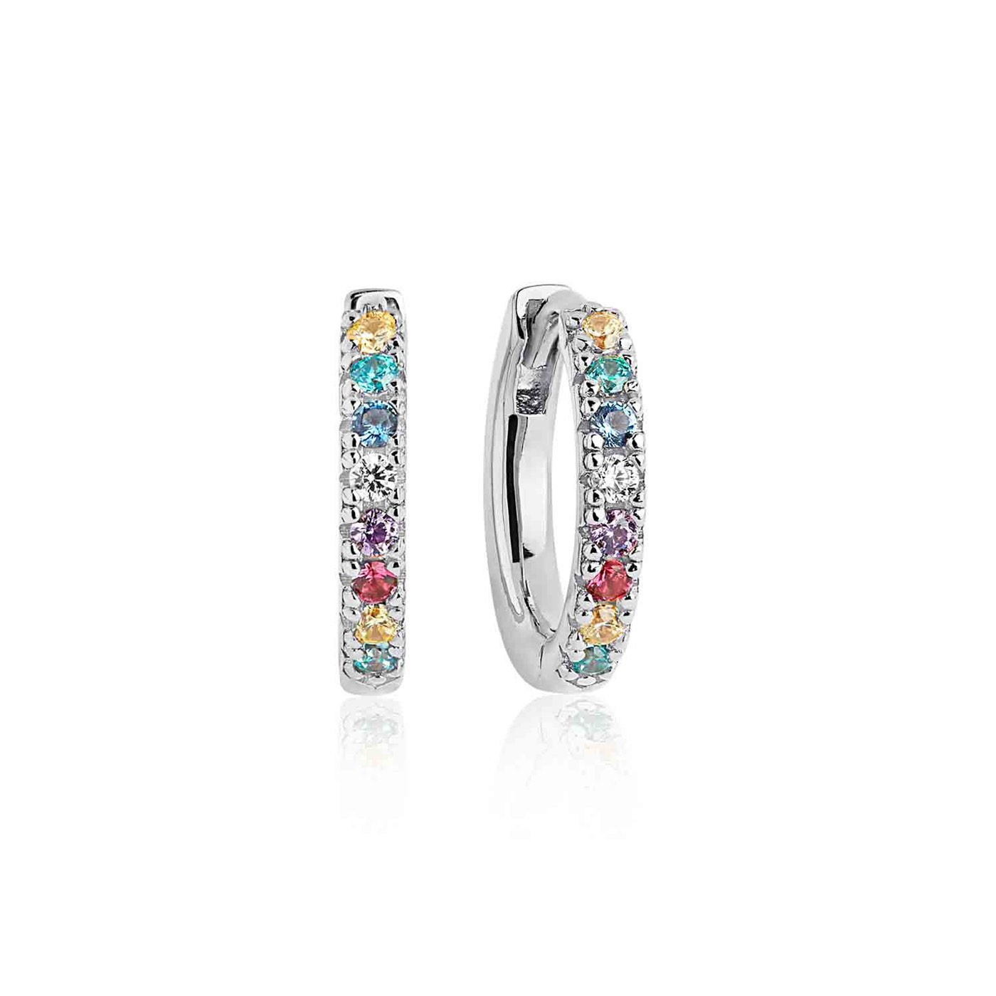 ELLERA MEDIO Earring Multi-coloured Zircons (silver)