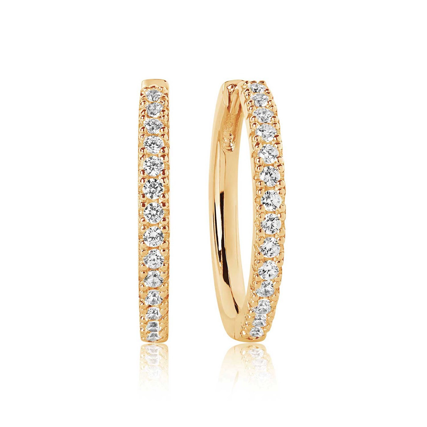 ELLERA GRANDE Earring White Zirkoner (Gold)