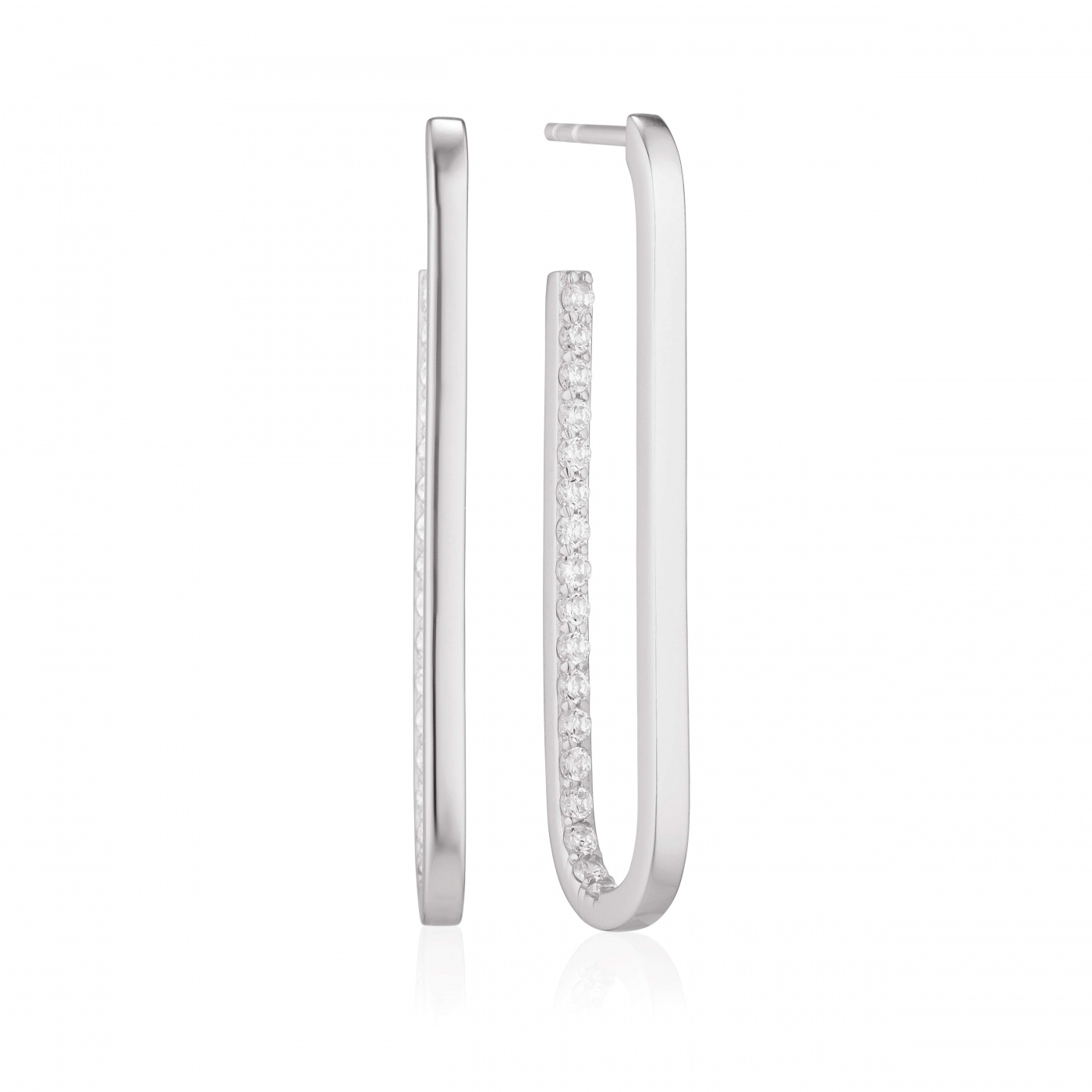 CAPIZZI GRANDE Earringn Vita Zirkoner Silver