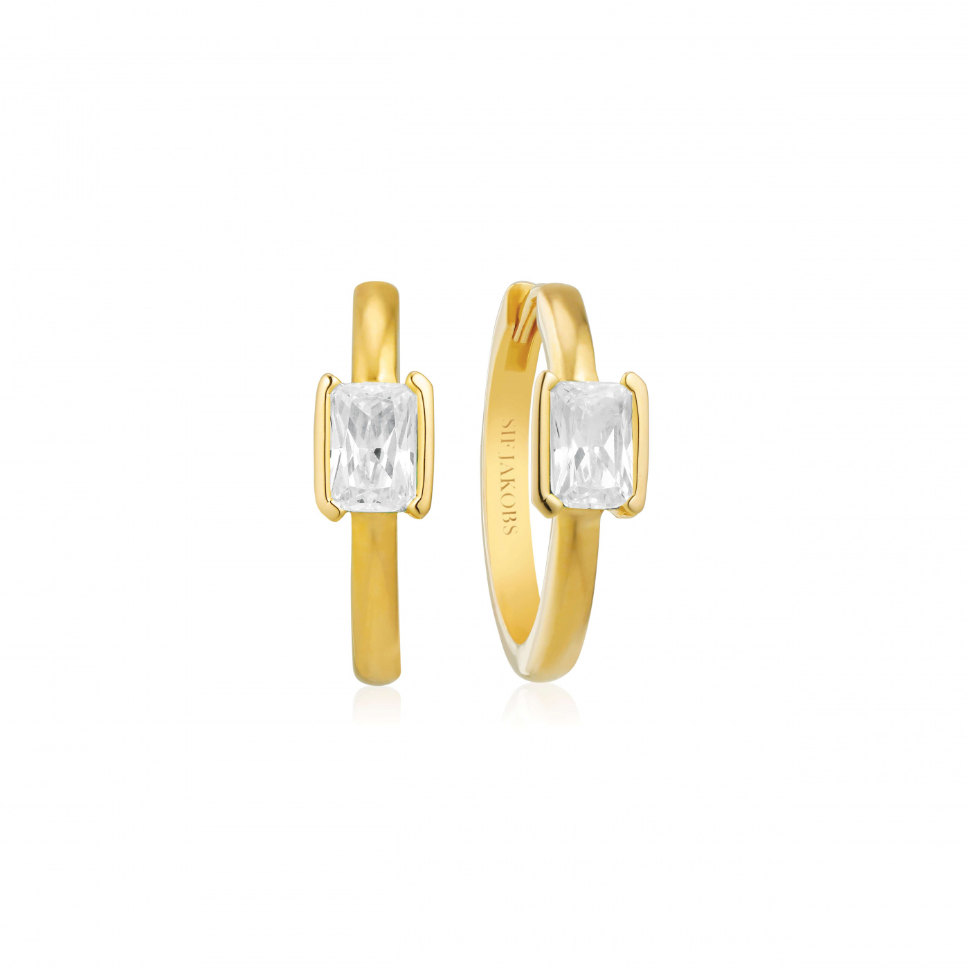 ROCCANOVA UNO Earringn Vita Zirkoner Gold