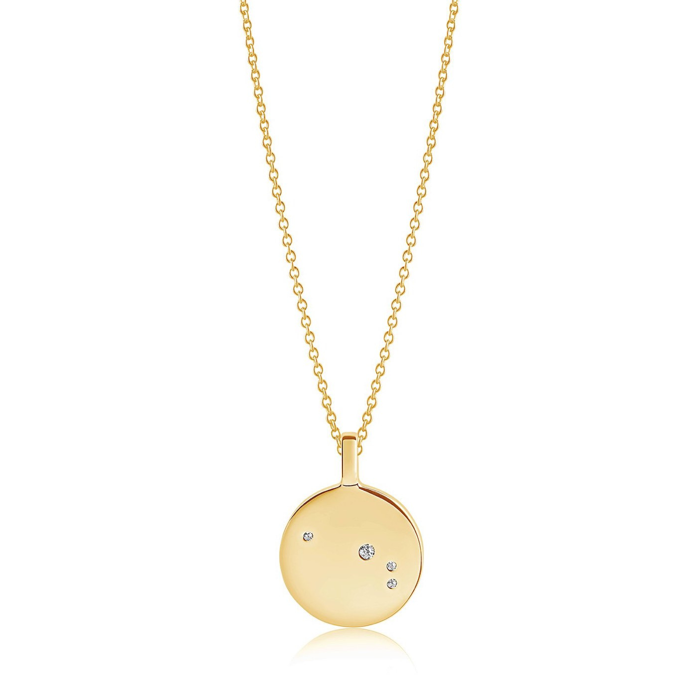 ZODIACO ARIES Necklaces White Zirkoner (Gold)
